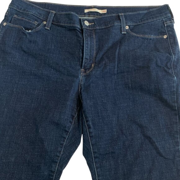 Levi's Strauss Size 20W M Classic Bootcut Jeans Inseam Dark Wash - Picture 4 of 14